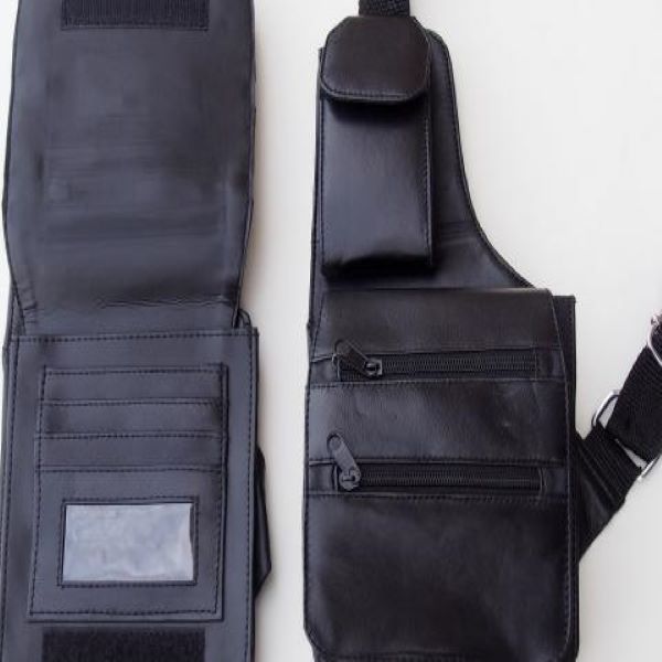 LEATHER BODY BAG WITH CELL PHONE POCKET